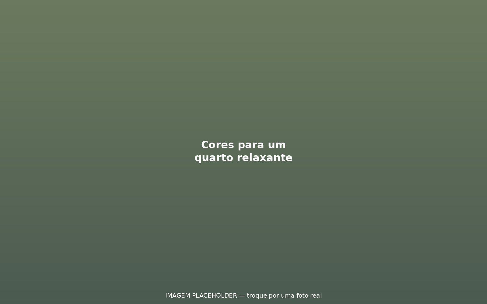 Quais cores usar no quarto para um ambiente mais relaxante