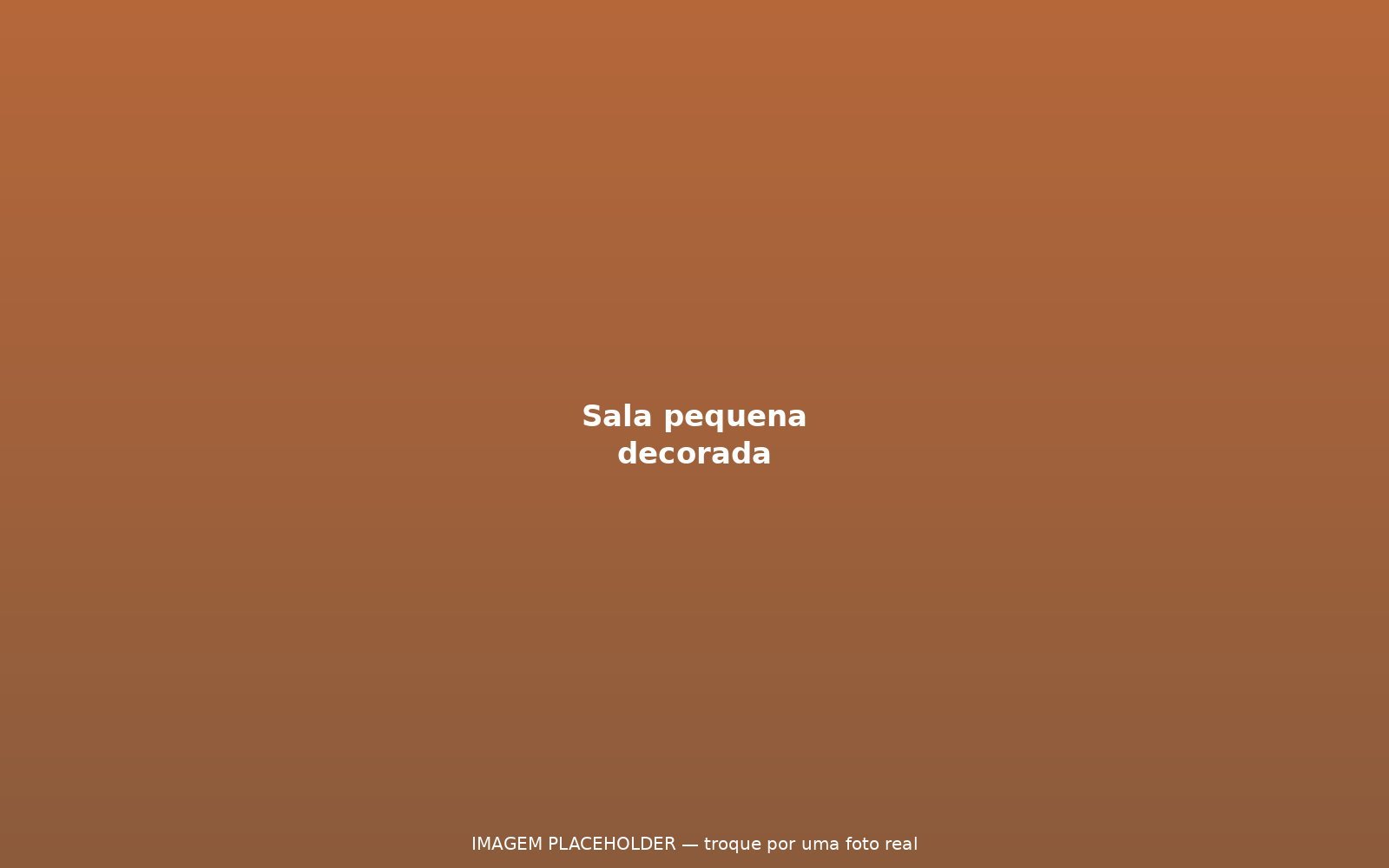 Como decorar uma sala pequena sem parecer apertada
